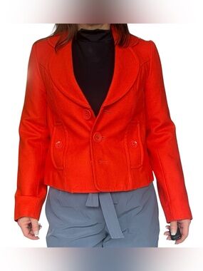 Tulle orange Tailored Wool-Blend Jacket great condition